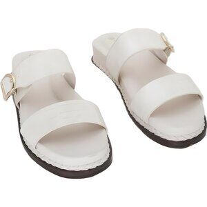 Giani Bernini Gianaa Studded Slip-On Slide Sandals White 6M